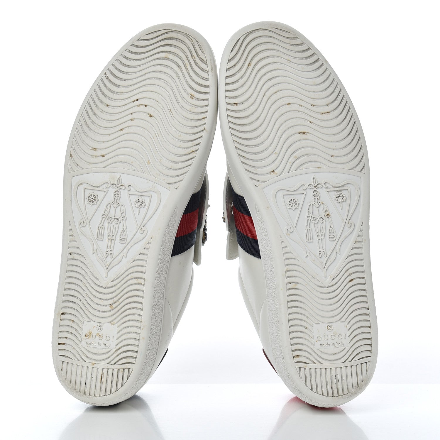 Gucci Calfskin Ayers Web Womens Ace Bow Lace Sneakers 37.5 White 5 of 21