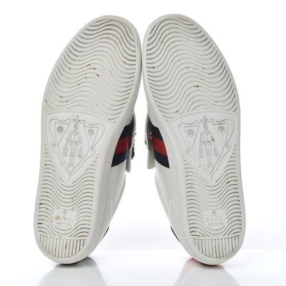 Gucci Calfskin Ayers Web Womens Ace Bow Lace Sneakers 37.5 White 5 of 21