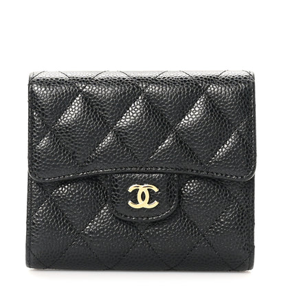 Chanel Caviar Quilted Compact Flap Wallet Black 1 of 8