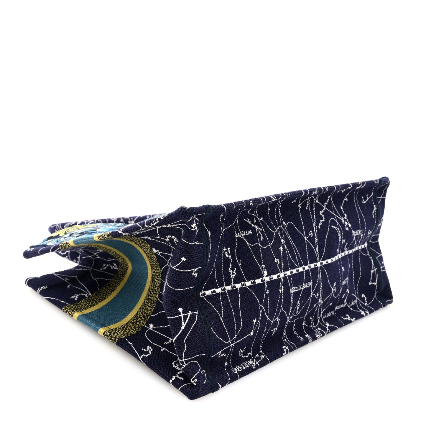 Canvas Embroidered Medium Zodiac Book Tote Blue Multicolor