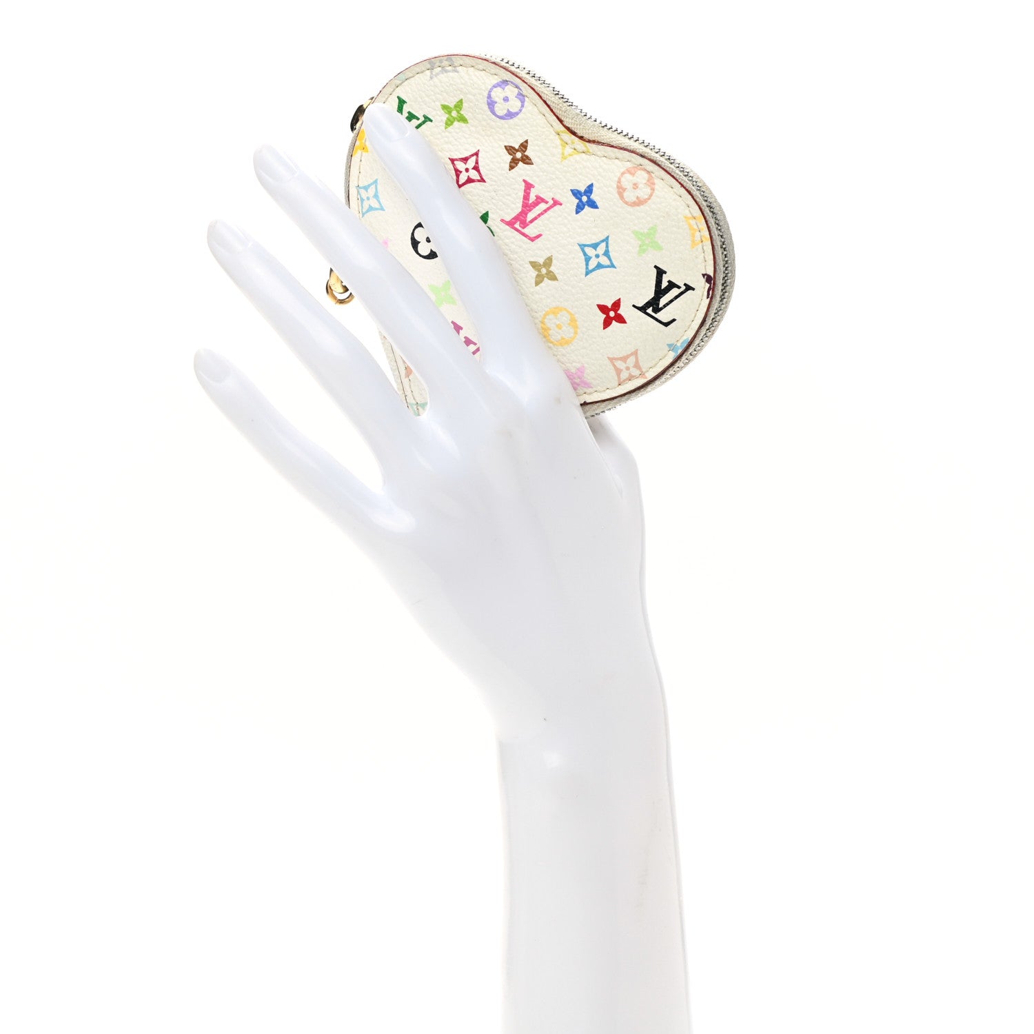 Louis Vuitton Monogram Multicolor Coeur Heart Coin Purse White 2 of 13