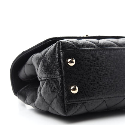 Chanel Caviar Lizard Embossed Quilted Extra Mini Coco Handle Flap Black 6 of 11