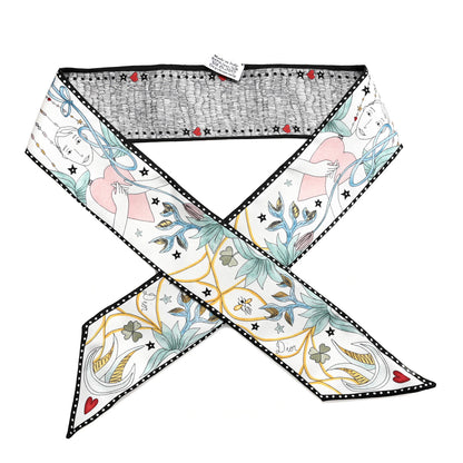 Christian Dior Silk The Lovers Tarot Mitzah Scarf Off White 1 of 4