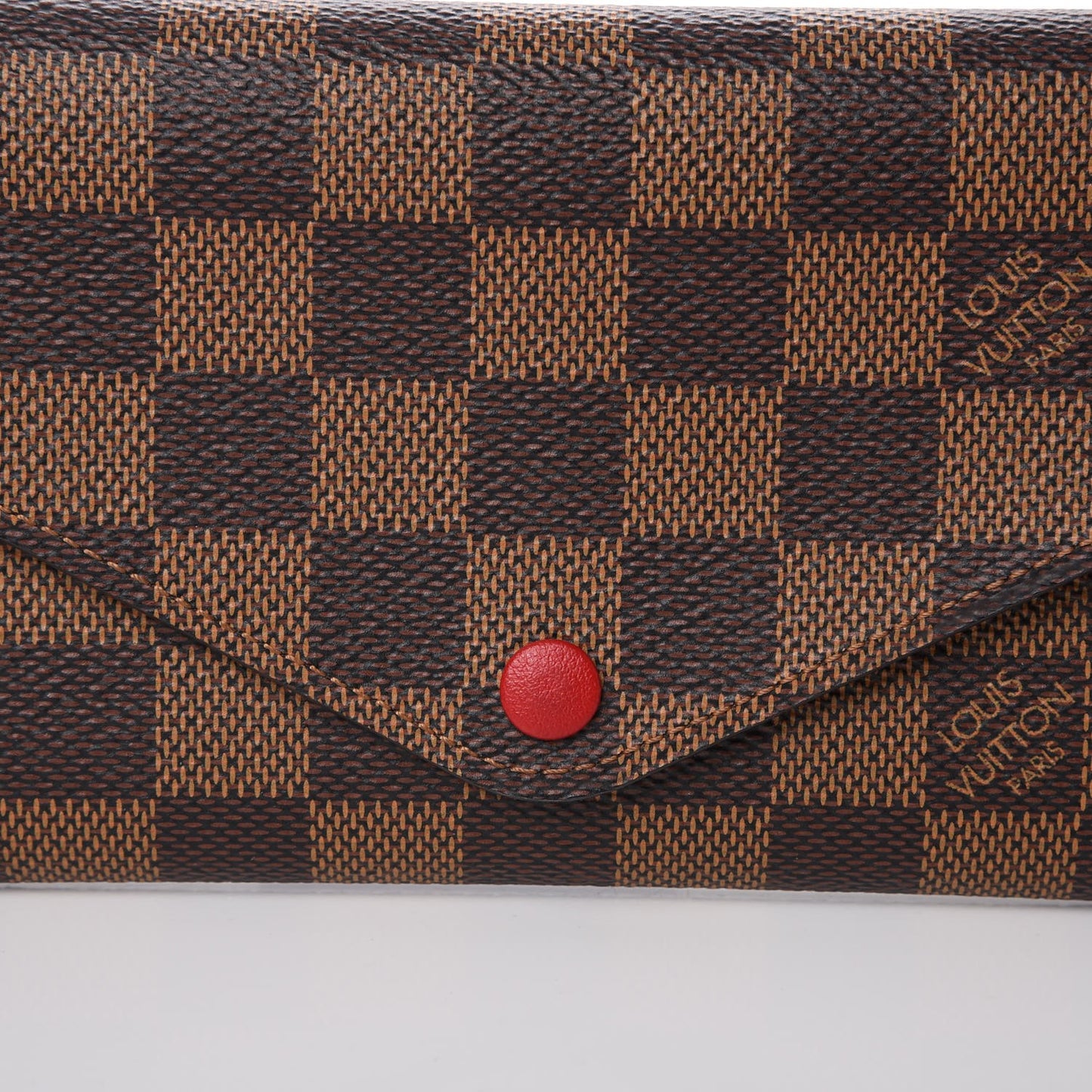 Damier Ebene Josephine Wallet Red