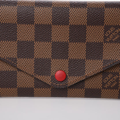 Louis Vuitton Damier Ebene Josephine Wallet Red 11 of 12