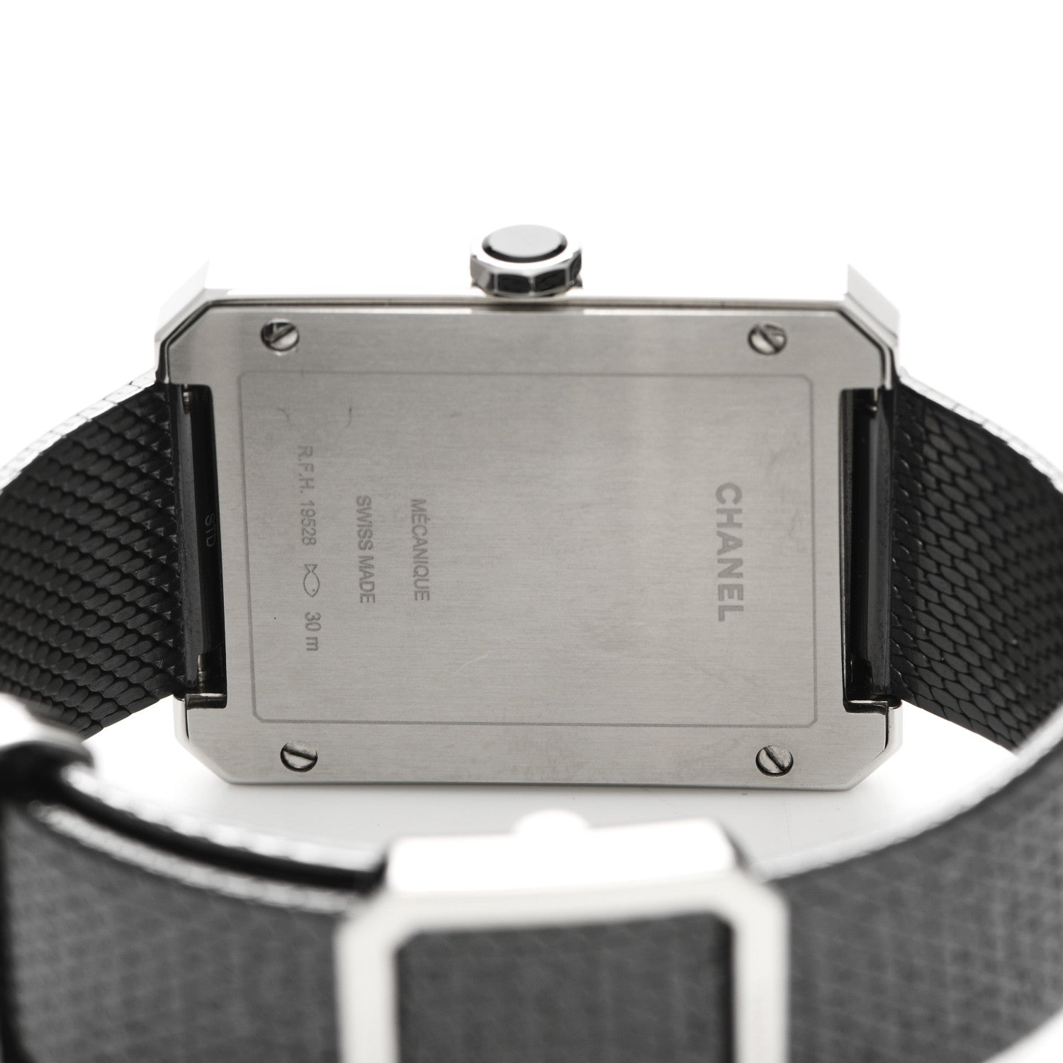 Chanel Stainless Steel Calfskin 29mm Boy-Friend Tweed Manual Winding Watch Black 4 of 5