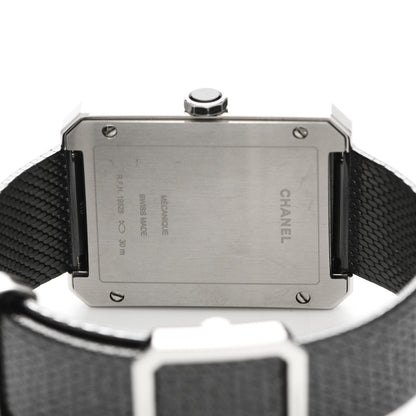 Chanel Stainless Steel Calfskin 29mm Boy-Friend Tweed Manual Winding Watch Black 4 of 5