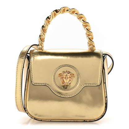 Versace Metallic Calfskin Mini La Medusa Bag Gold 1 of 10