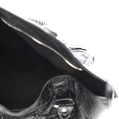 Balenciaga Agneau Arena Silver Hardware Medium Le City Black 5 of 10