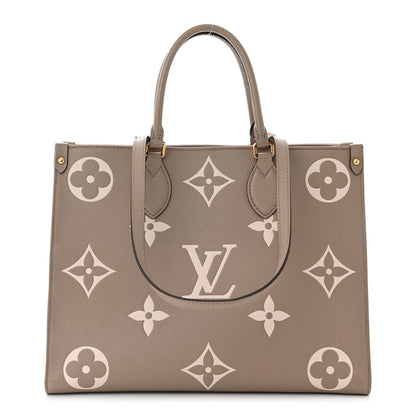 Louis Vuitton Empreinte Monogram Giant Onthego MM Tourterelle Creme 1 of 10