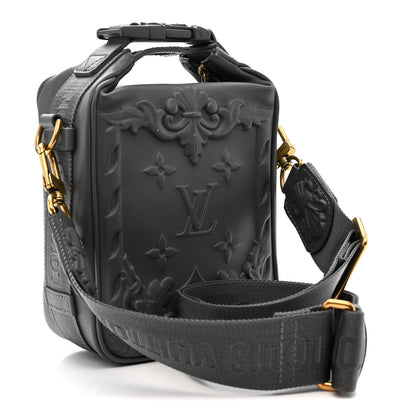 Louis Vuitton Calfskin Monogram Embossed Cruiser Messenger Dark Shadow Gray 3 of 12