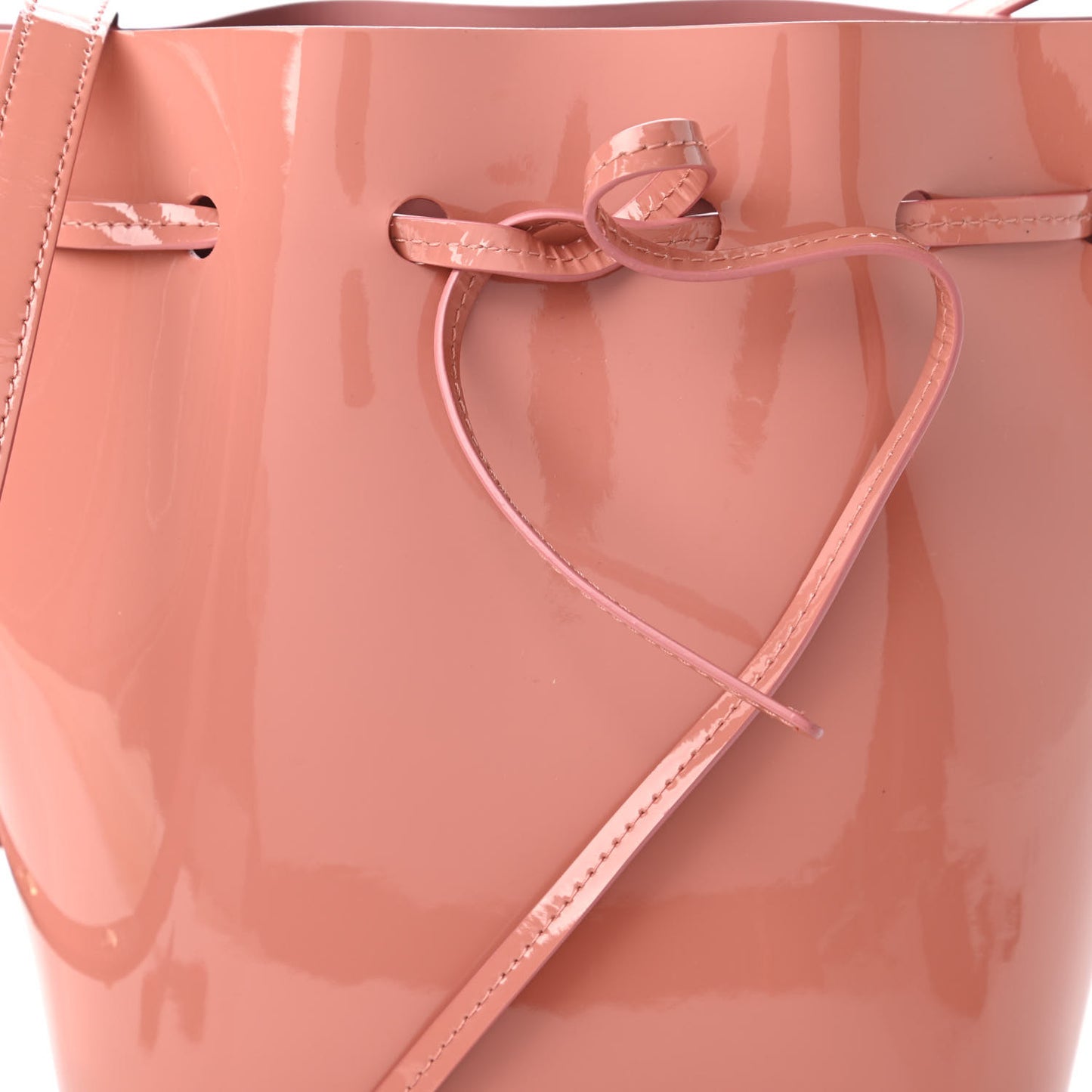 Patent Calfskin Mini Bucket Blush