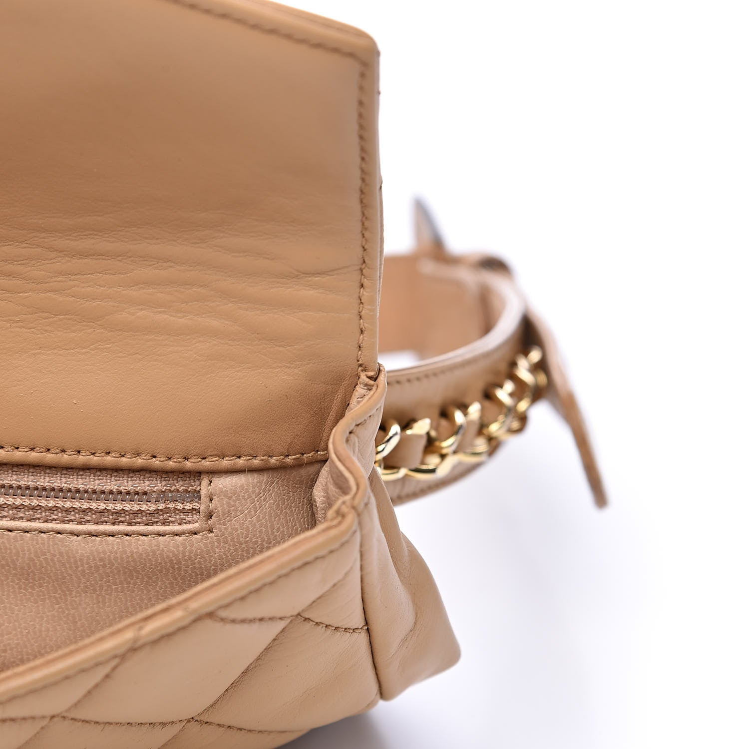 Chanel Lambskin Quilted Flap Waist Belt Bag 70 28 Beige 11 of 16