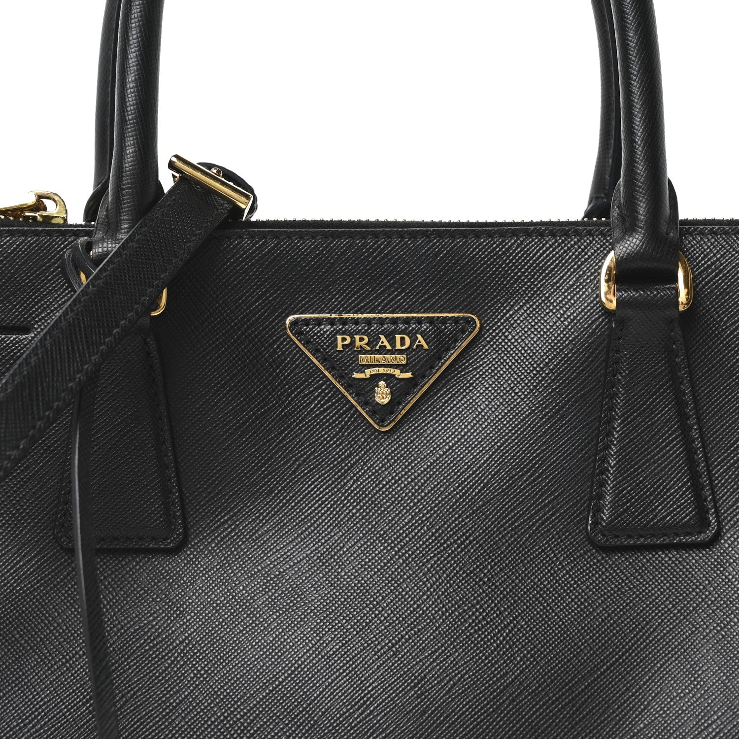 Prada Saffiano Small Galleria Double Zip Tote Black 7 of 9