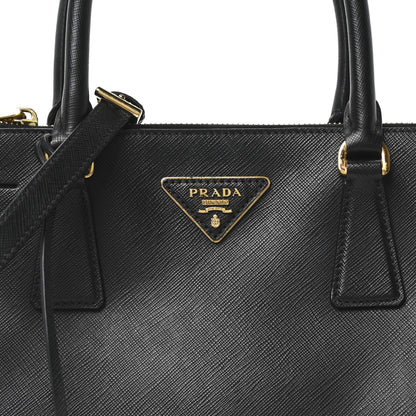 Prada Saffiano Small Galleria Double Zip Tote Black 7 of 9