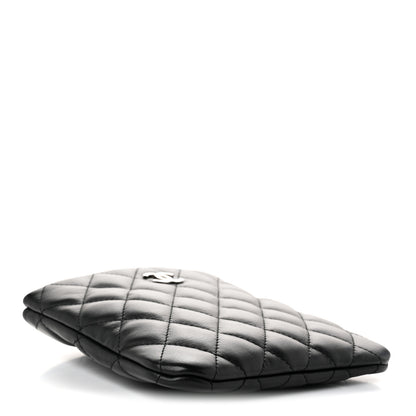 Chanel Lambskin Quilted Uniform Crossbody Bag Black 4 of 10