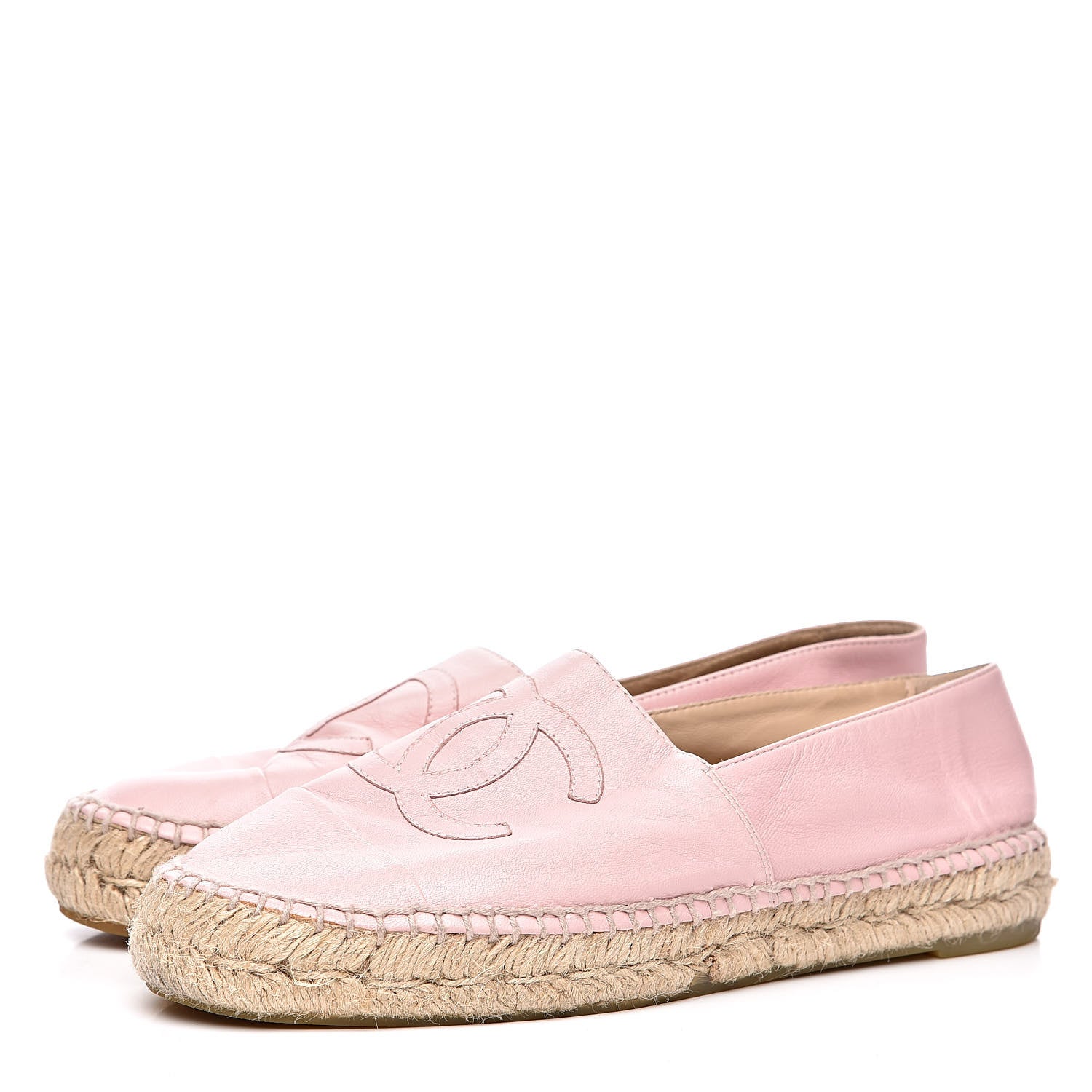 Chanel Lambskin CC Espadrilles 39 Light Pink 3 of 11