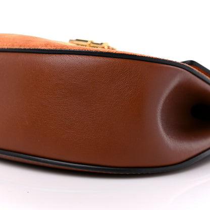 Chloe Suede Smooth Calfskin Drew Shoulder Bag Classic Tobacco 8 of 9