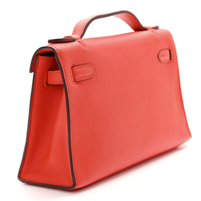 Hermes Swift Kelly Pochette Clutch Rouge Tomate 3 of 7