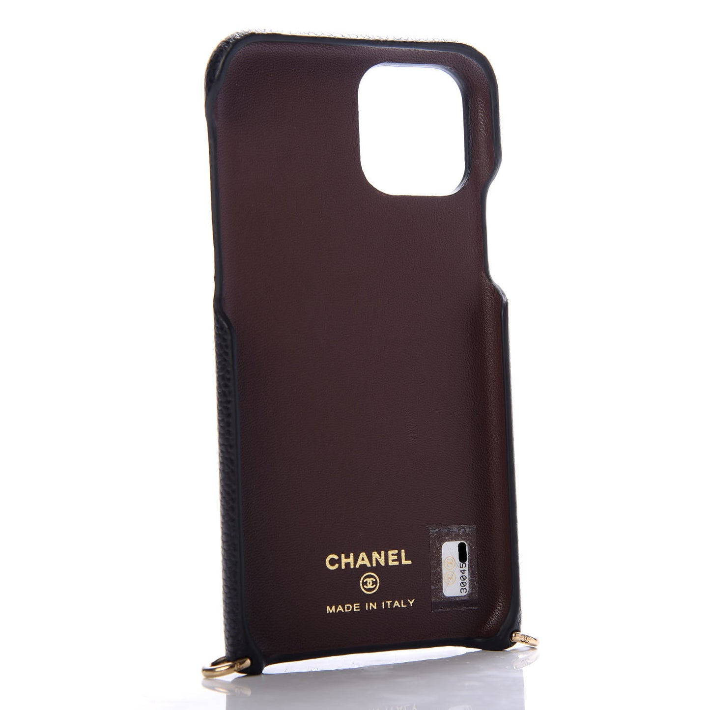 Caviar Quilted iPhone XI Pro Case With Chain Black
