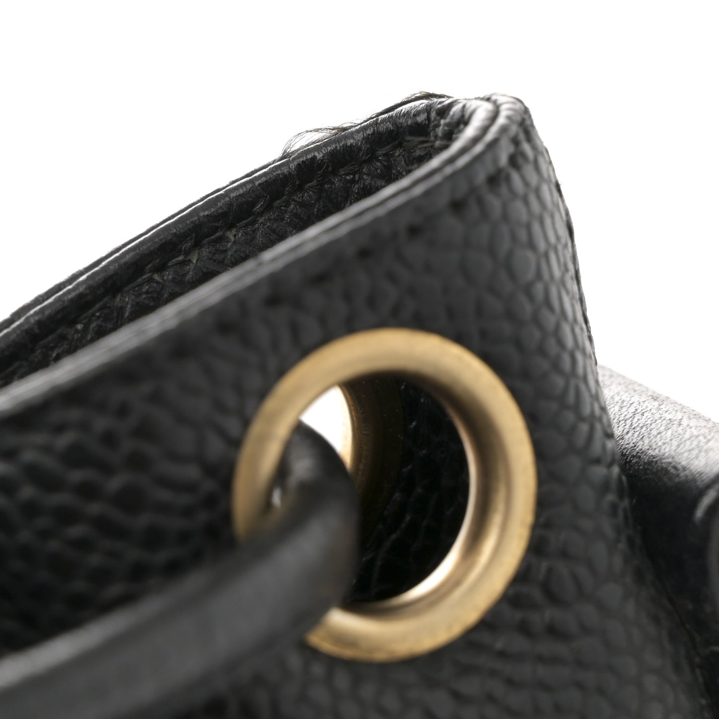 Caviar CC Drawstring Shoulder Bag Black
