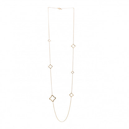 David Yurman 18K Yellow Gold Quatrefoil Station Necklace 3 of 4