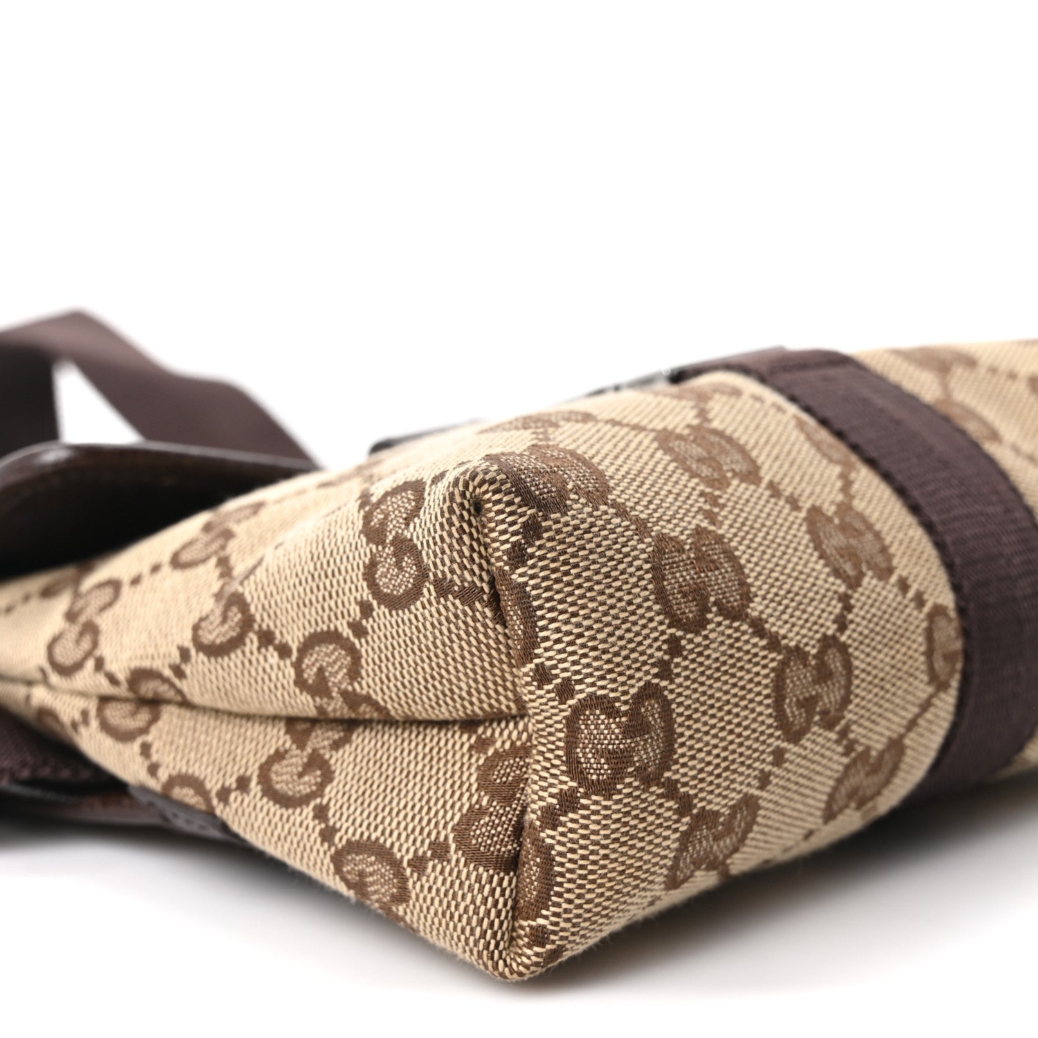 Gucci Monogram Waist Pouch Bag Dark Brown 8 of 9