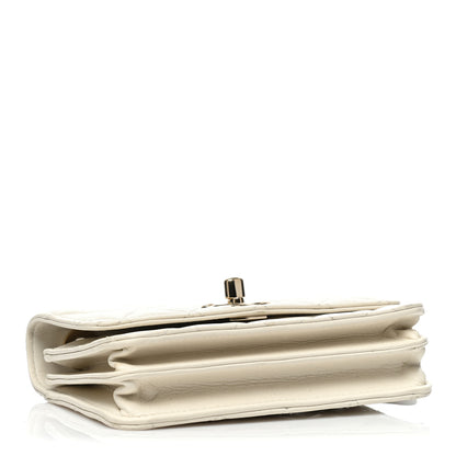 Chanel Lambskin Quilted Mini Trendy CC Wallet On Chain WOC White 4 of 14