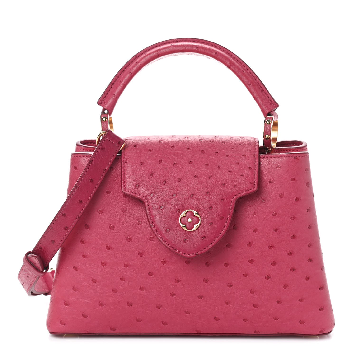 Louis Vuitton Ostrich Capucines BB Berry 1 of 9