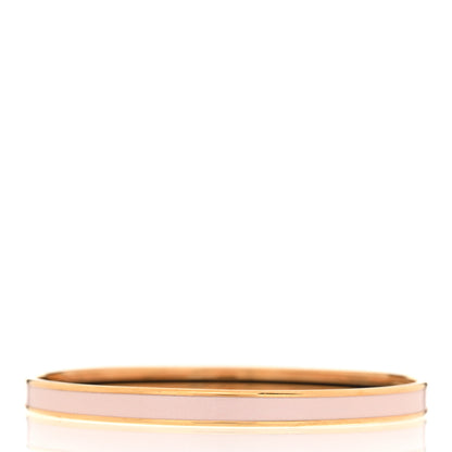Hermes Enamel Printed Extra Narrow Bracelet 70 Rose 3 of 6