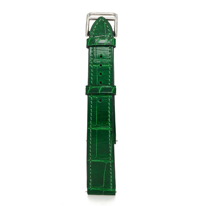 Hermes Stainless Steel Alligator Diamond Pave 21mm Heure H Hour Quartz Watch Bleu Saphir 5 of 6