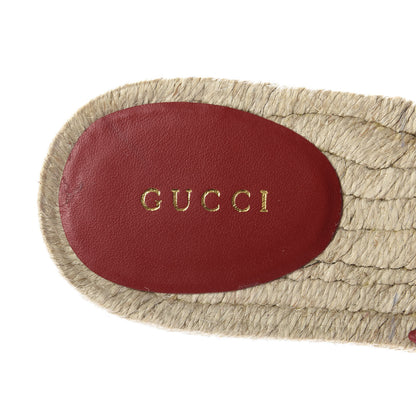 Gucci Nappa Matelasse GG Marmont Espadrille Slippers 38 Hibiscus Red 7 of 12