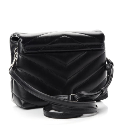 Saint Laurent Calfskin Y Quilted Monogram Toy Loulou Crossbody Bag Black 3 of 11