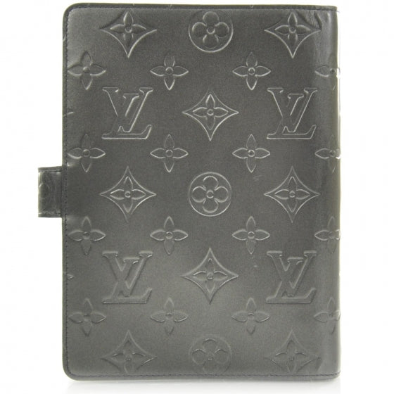 Louis Vuitton Mat Monogram Medium Ring Agenda Black 2 of 8