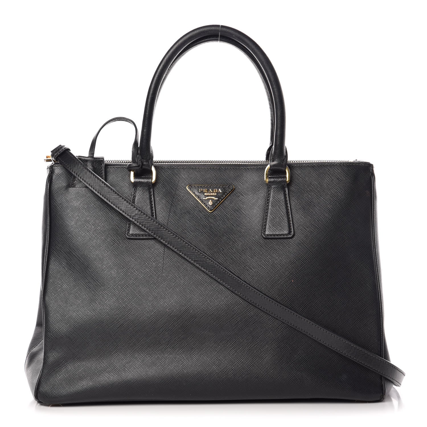Prada Saffiano Medium Galleria Double Zip Tote Black 1 of 23