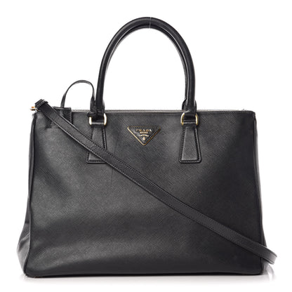 Prada Saffiano Medium Galleria Double Zip Tote Black 1 of 23