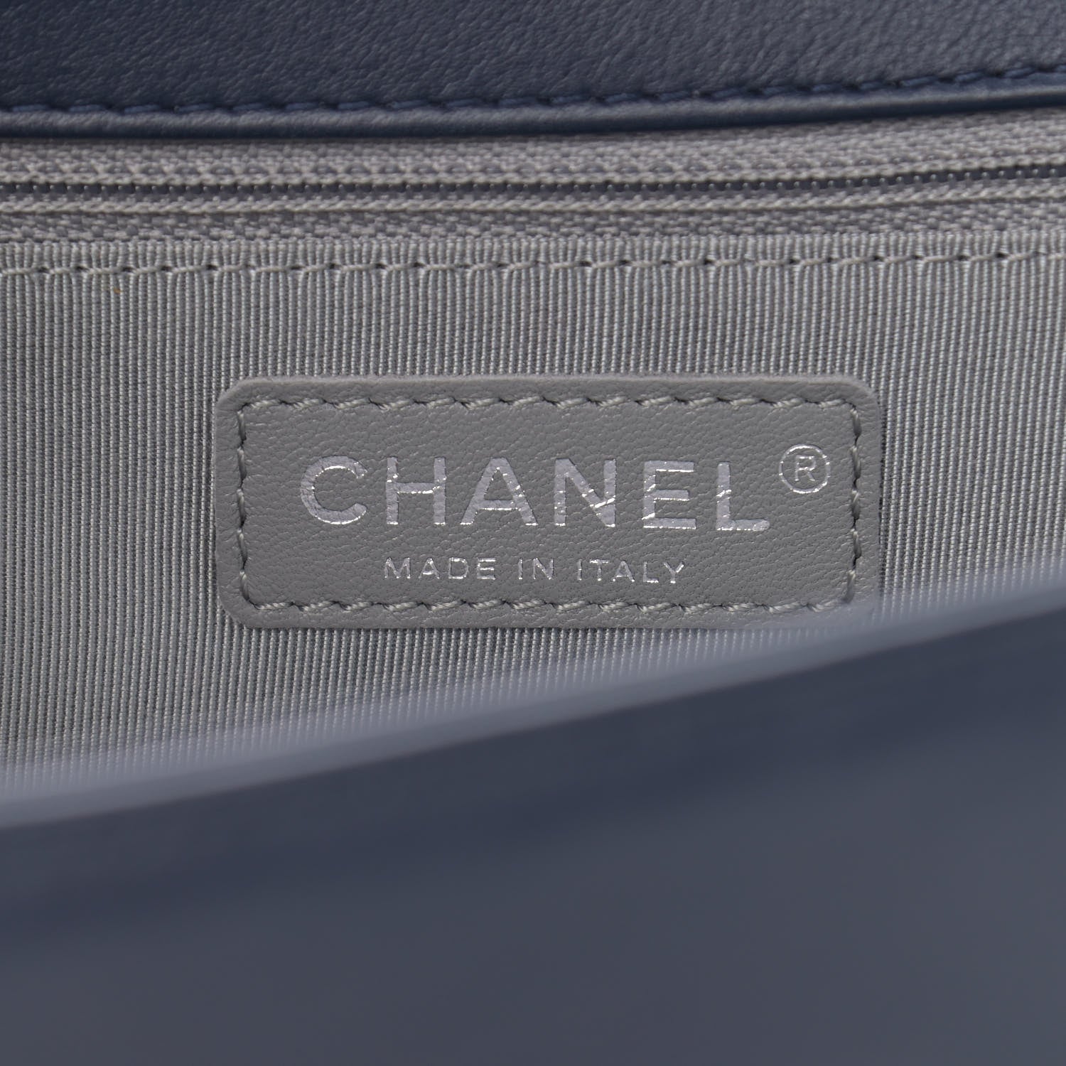 Chanel Calfskin Chevron Quilted New Medium Boy Flap Dark Navy Blue 6 of 12