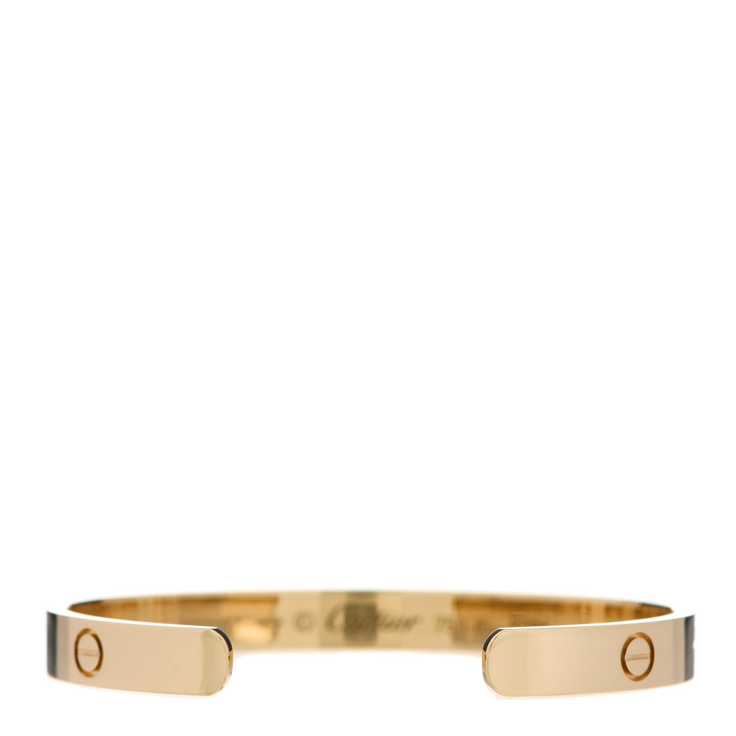 18K Yellow Gold LOVE Cuff Bracelet 17