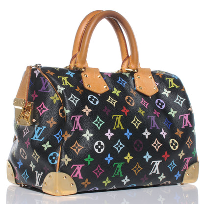 Louis Vuitton Monogram Multicolor Speedy 30 Black 3 of 7