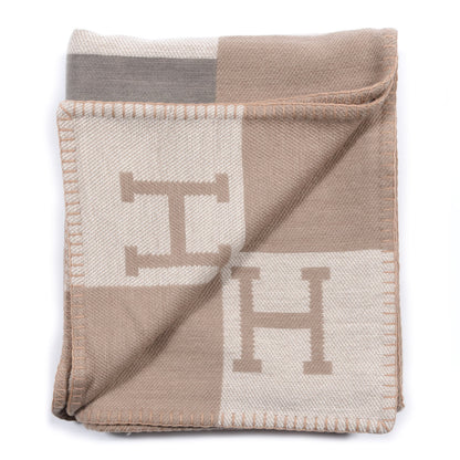 Hermes Cashmere Avalon Rocabar Blanket Naturel 2 of 4