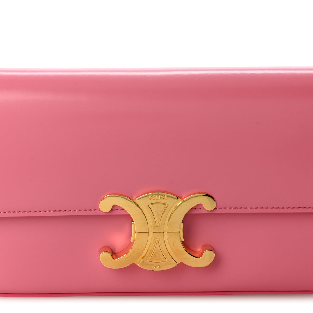 Celine Shiny Calfskin Triomphe Flamingo 9 of 11