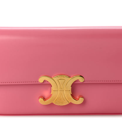 Celine Shiny Calfskin Triomphe Flamingo 9 of 11