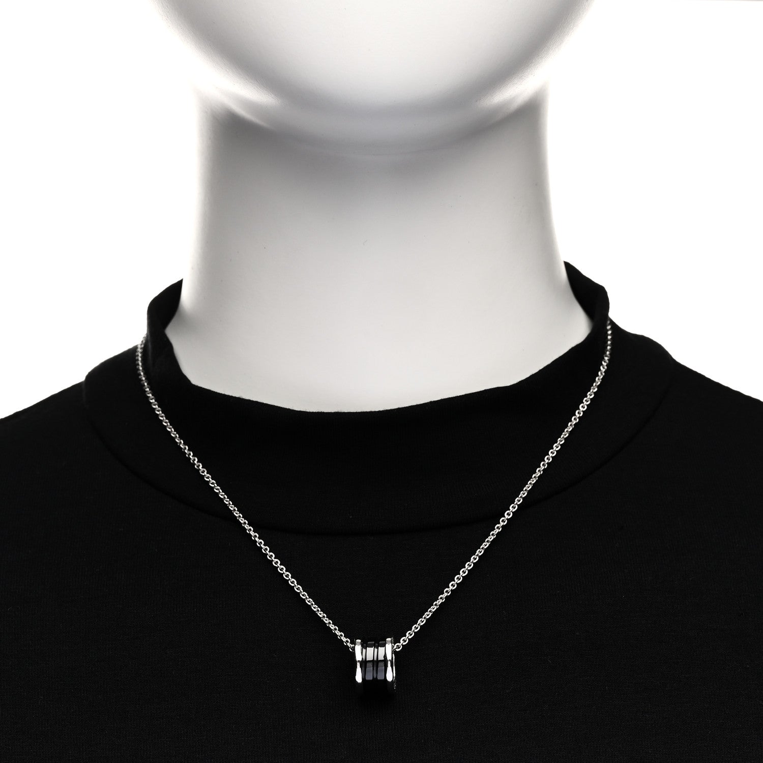 Bulgari Sterling Silver Ceramic Save The Children Pendant Necklace 2 of 7