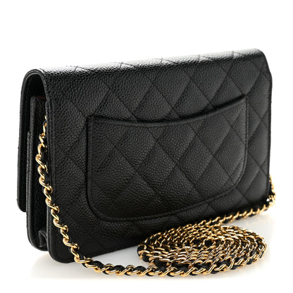 Chanel Caviar Quilted Wallet On Chain WOC Black 3 of 13