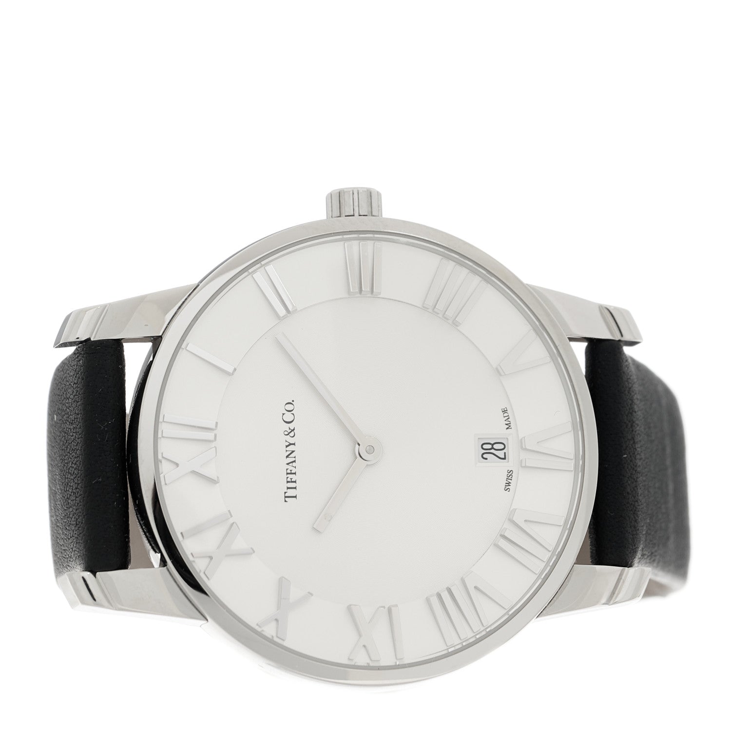 Tiffany Stainless Steel Calfskin 37mm Atlas 2-Hand Quartz Watch 2 of 4