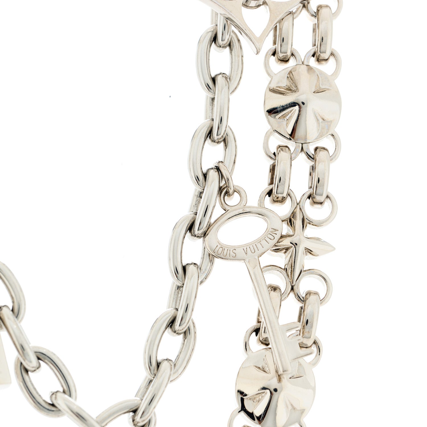 Louis Vuitton Metal My Flower Chain Bag Charm Silver 5 of 8