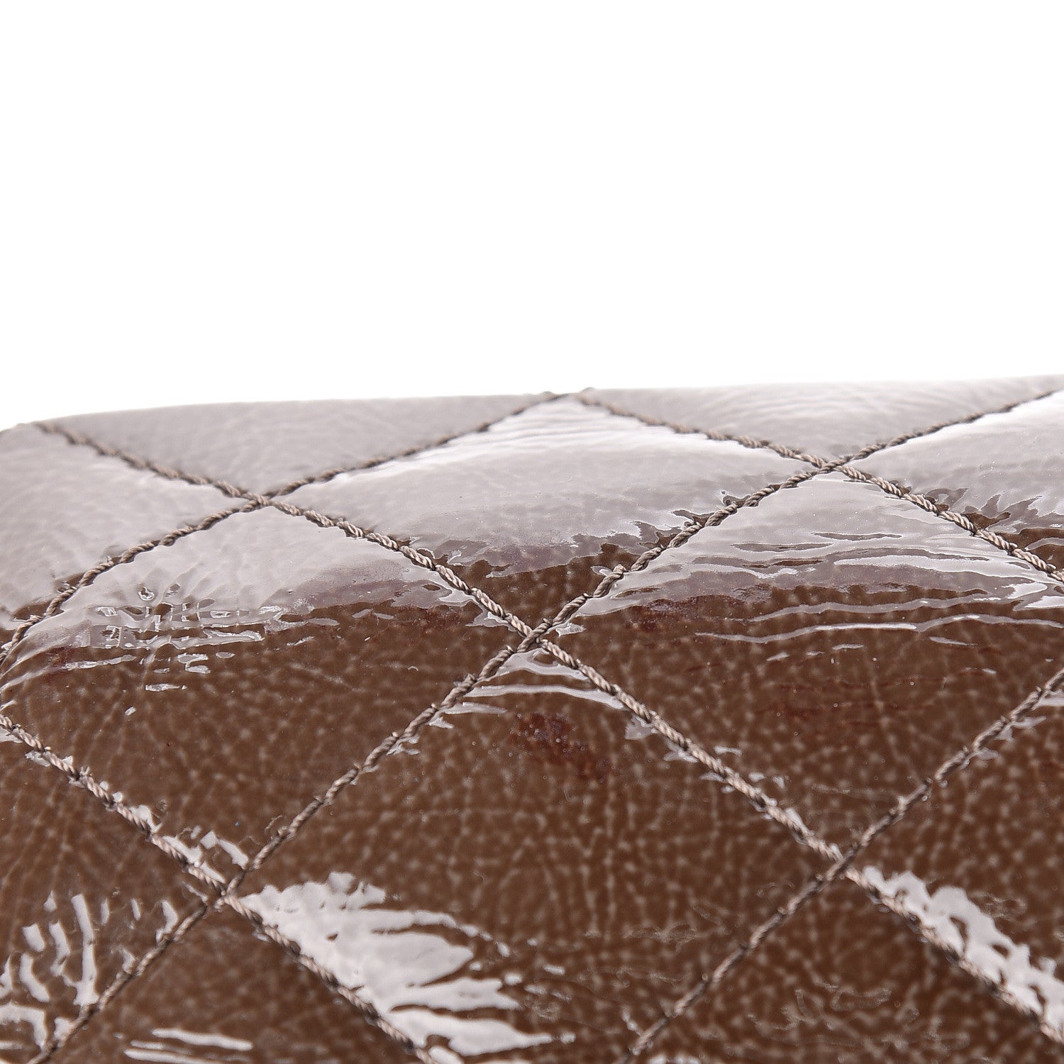 Chanel Crinkled Patent Quilted 2.55 Reissue 227 Flap Brown 12 of 13