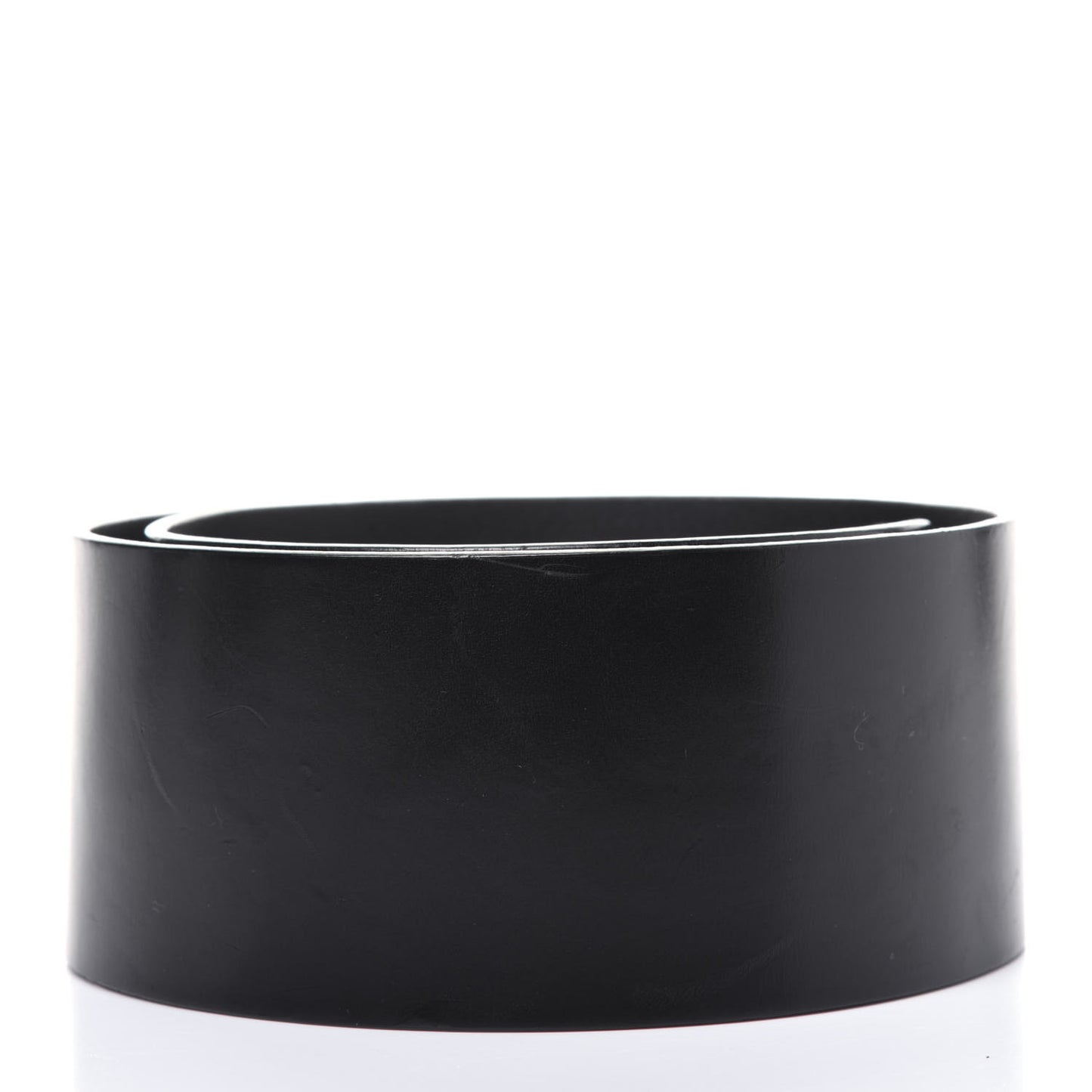 Calfskin Horsebit Wide Belt 80 32 Black