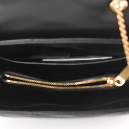 Saint Laurent Calfskin Y Quilted Monogram Small Loulou Chain Satchel Black 4 of 10