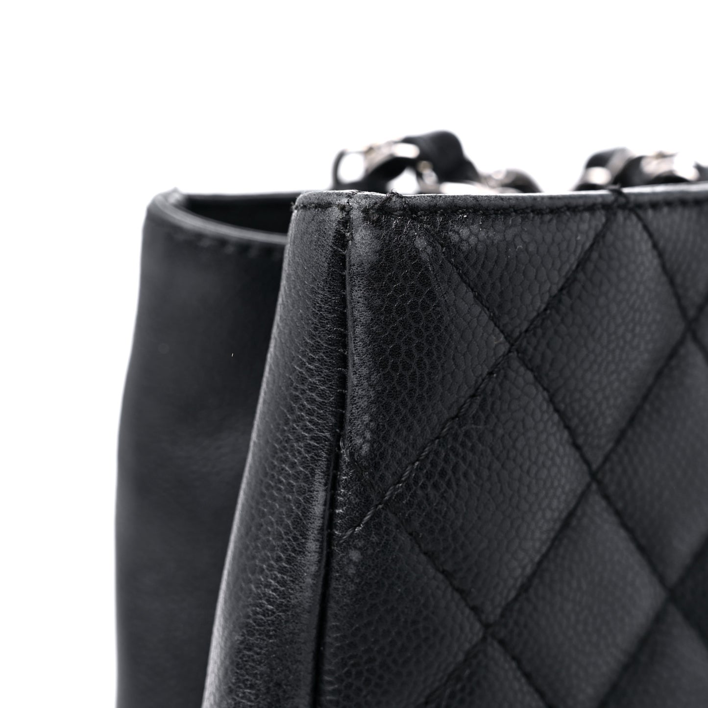 Caviar Quilted Grand Shopping Tote GST Black
